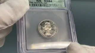 Canada 1964 5 Cent Extra Waterline ICG MS64