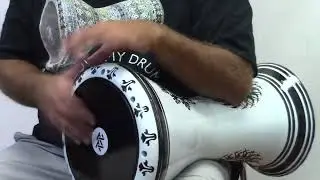 The 18'' Zaza Percussion Horizon - Egypt Style Darbuka Doumbek - Black Star