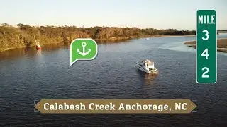 Calabash Creek Anchorage NC Aerial on the Great Loop ICW MM 342