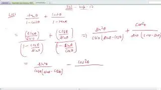 trigonometry problem of proving class x mp 17 #pyq 2025