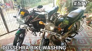Honda Cb shine and Kawasaki Bajaj Caliber l Dussehra Bike wash and Pooja l Maharashtra l Review