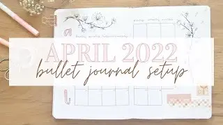 April 2022 Bullet Journal Setup | Cherry Blossom Theme