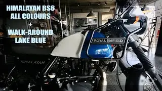 HIMALAYAN BS6 Lake Blue Walk-around (HD) + all colours + merchandise | 2020 Himalayan BS6 colours.