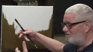 Staining the canvas