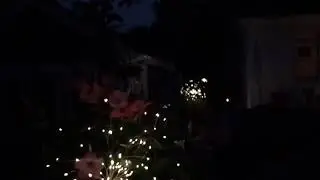 Outdoor Solar LED Firework Fairy Hanging Light or Garden Stake