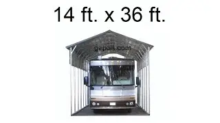 Best Portable RV Cover - Metal RV Carport Orientation 14x36x12