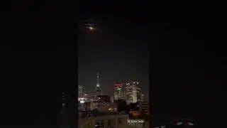 Israel's Iron Dome Intercepts Missiles Over Tel Aviv