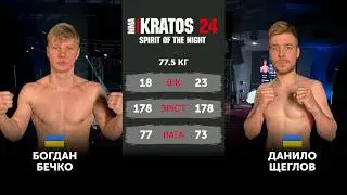 MMA|Kratos 24 [ 77.5 kg ] Бечко Богдан vs Щеглов Данило