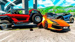 Racing Weird and MODDED Cars in BeamNG Mods!!