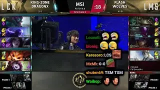 KZ vs FW | 2018 MSI Groups Day 3 | Twitch VOD with Chat
