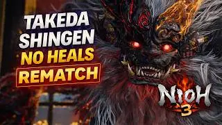 Takeda Shingen Rematch &ndash; SOLO No Heals Boss Fight | Tiger&rsquo;s Cause | Nioh 3