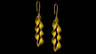 !! Twist Earring with hoop !! #rhinoceros #3djewelrydesign #jewelcad #cad3d #matrix9 #matrix_designe