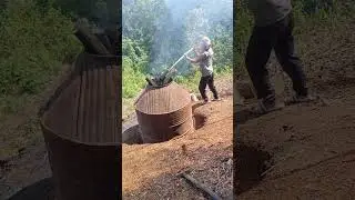 charcoal maker or uling #uling  #charcoalmaker #countrysidelife   carbon is dangerous to your health