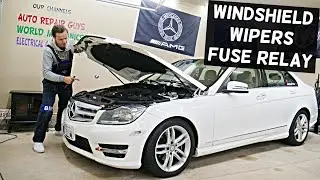 MERCEDES W204 Windshield Wipers Fuse Relay Location Replacement C250 C300 C180 C200 C220 C280 C320 C