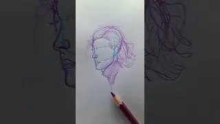 Perfect the Side Angle | Draw a Beautiful Female Face in Profile #art #foryou #shorts #satisfying