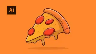 Adobe Illustrator Tutorial - Pizza Vector Illustration