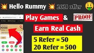 Hello rummy se paise kaise kamaye | hello rummy withdrawal | How to earn money online in India 2021