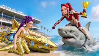 🦈🏆 RUMI Golden Wins The Magic Giant MEGALODON Shark Racing Championship &ndash; KPOP Demon Hunters