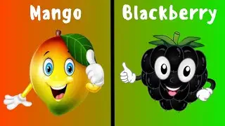 Mango, Blackberry | Learn Fruits and Berries | Fruit's Song