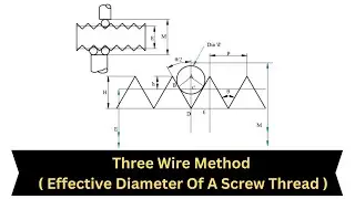Three Wire Method ( Effective Diameter Of A Screw Thread )