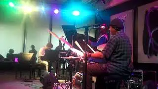 DRUMMER LENNY WHITE trio 2024 w Joe Warner on keys at San Jose jazz Break room July 2024