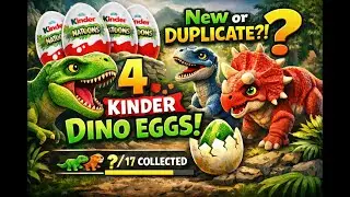 Unboxing 4 Kinder Natoons Dino Eggs 🦖 | Dino Hunt Continues! | D&iacute;n&oacute; vad&aacute;szat folytat&oacute;dik