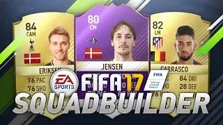 FIFA 17 - 25K SQUADBUILDER w/ POTY JENSEN, ERIKSEN AND CARRASCO! (NLW)