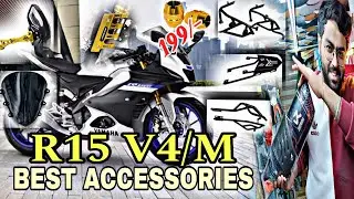 R15 V4/ M BEST ACCESSORIES 😍😍😍//R15 V4 MODIFIED// R15 BIKE ITEMS // YAMAHA ACCESSORIES 🔥 🔥