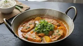 How to make Raddish, Tomato, Potato,  fish, Recipe simple Assam style 