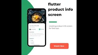 flutter product Detail  page  - food app UI