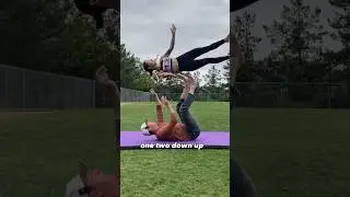 Acro with a stranger! Check my bio to learn beginner acroyoga!