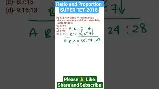 Maths Ratio and Proportion SUPER TET 2019 #maths #stet #uptet #ctet #viral #shorts #trending