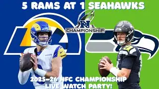 5 Rams at 1 Seahawks 2025-26 NFC Chip NFL Watch Party with live scoreboard, commentary, and more!