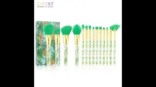Docolor 14pcs Makeup Щетки Установить профессиональный порошковый фонд для век для теней для теней