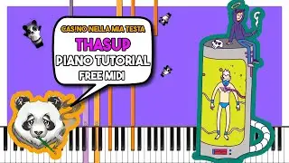 THASUP feat. SALMO - CAS!NO NELLA MIA TESTA - FREE MIDI Piano Tutorial