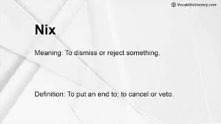 Nix Meaning