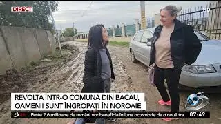 Revoltă într-o comună din Bacău. Oamenii sunt îngropați în noroaie după ce o firmă a greșit lucrăr