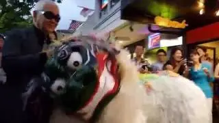 Shishi-Mai (Okinawan Lion Dance) at the AGU Ramen Waikiki Grand Openining