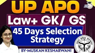 UP APO 2026: Crack in 45 Days! 🔥 Full Selection Strategy by Muskan Ma'am