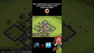 How I Destroyed Max Town Hall 7 Using Minions and Lightning Spells #clashofclans #th7attackstrategy
