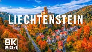 Autumn in Liechtenstein 4K 🍁 Alpine Peaks, Golden Valleys, and Timeless Village Charm