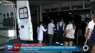 Duas pessoas ficam feridas em acidentes em Alagoinha e Pedras e Fogo - O Povo na TV