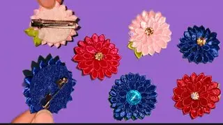 Ribbon Craft | Ribbon Flower keychains 🗝️and hair accessories 🎀 by craftyfunda 