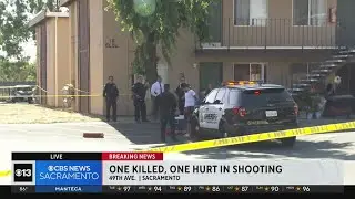 One person handcuffed at south Sacramento deadly shooting scene
