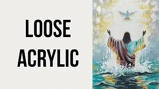 How to Paint THE BAPTISM OF JESUS Free Traceable!