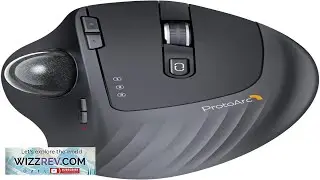 ProtoArc Wireless Trackball Mouse EM01 NL Ergonomic Bluetooth Rollerball Thumb Rechargeable