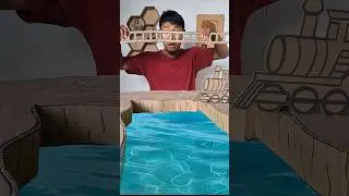 the train can't pass through the river, but Ai #funnycardboard #comedycardboard