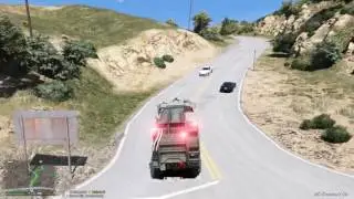 GTA V LSPDFR Police Mod 466   Military Escort Patrol   Convoy Of M977 HEMTT Heavy Transport Trucks