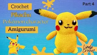 (Part 4) Amigurumi Crochet cute Pikachu / Pokemon family (Feet, Arm) 🧶