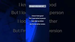 Songs to lip sync to!🎤#actingchallenge #acting #lipsyncacting #songwithlyrics #songlyrics #lipsync